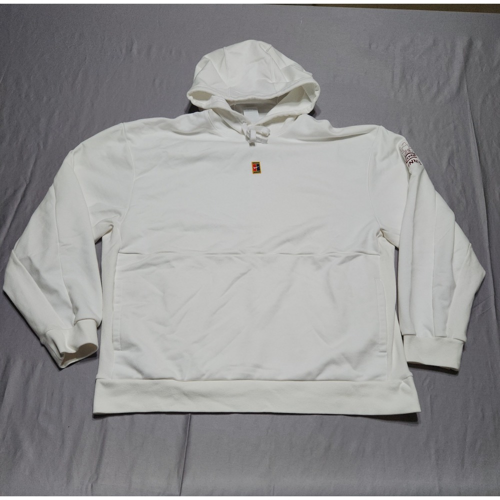 Nike Court Dri-FIT Tennis Hoodie Culver Tennis White DA5711-100 Mens XL